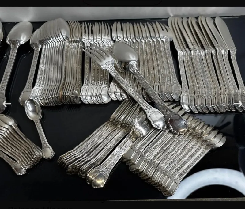 Pamono Sterling Silver Cutlery, 1930, Set of 187> Cutlery & Serving Utensils