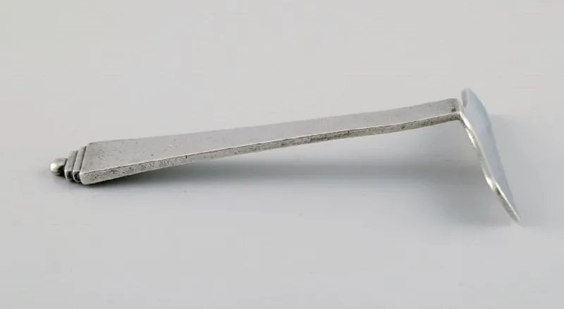 New Pamono Sterling Silver Pyramid Child's Food Pusher from Georg Jensen