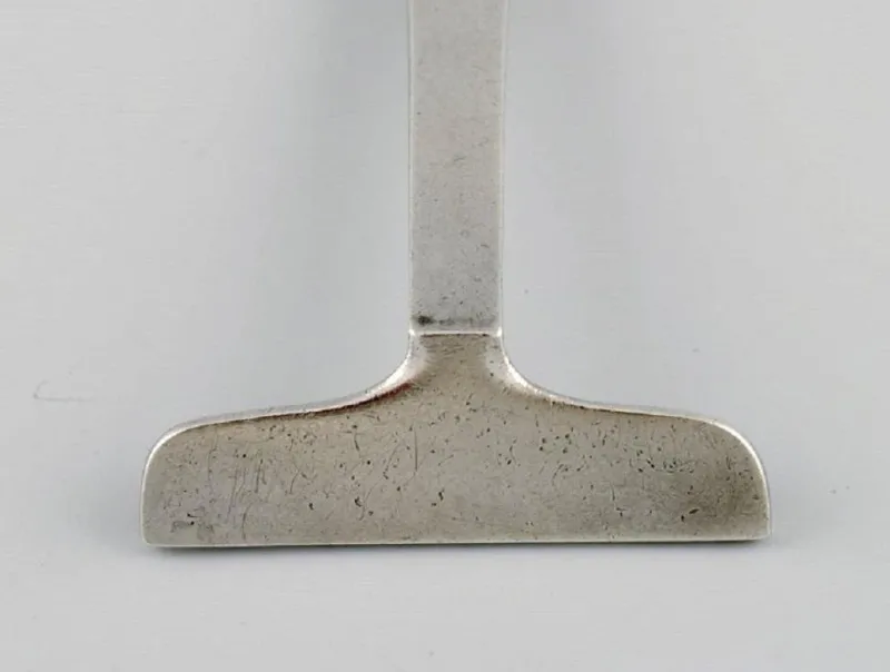 New Pamono Sterling Silver Pyramid Child's Food Pusher from Georg Jensen