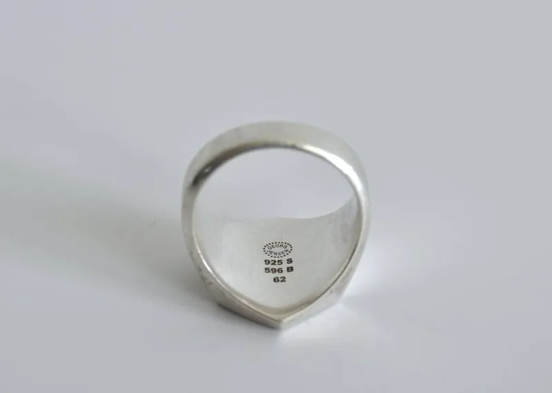 Pamono Sterling Silver Ring with Enamel by Georg Jensen, Denmark, 2014> Rings