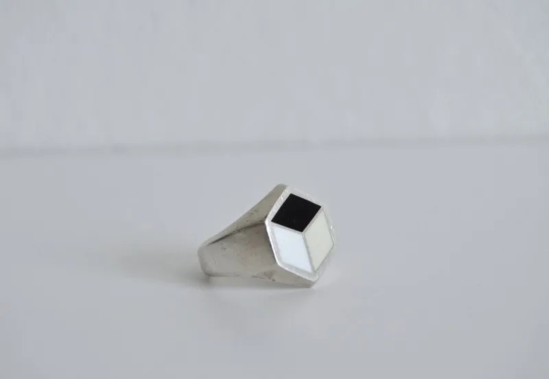 Pamono Sterling Silver Ring with Enamel by Georg Jensen, Denmark, 2014> Rings
