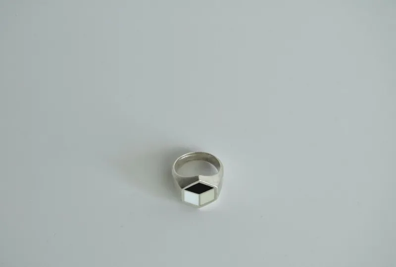 Pamono Sterling Silver Ring with Enamel by Georg Jensen, Denmark, 2014> Rings