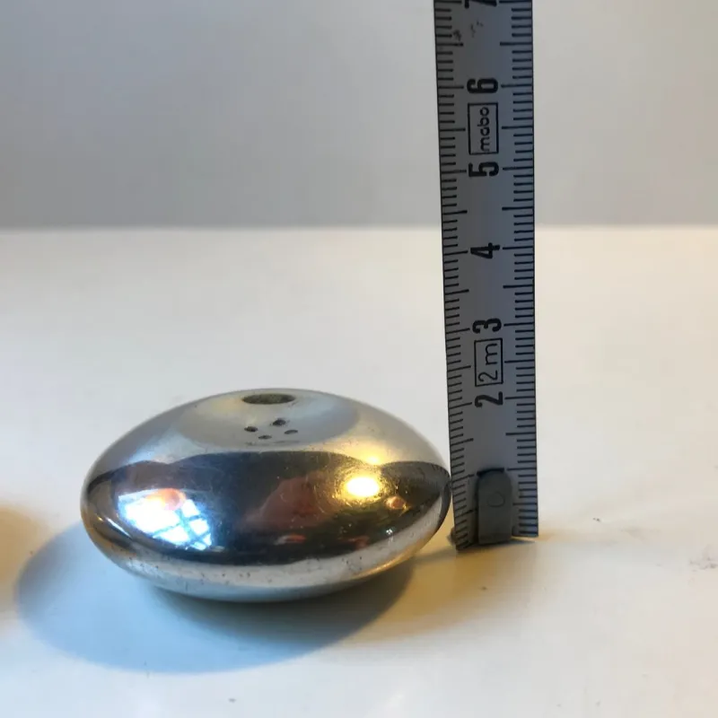 Pamono Sterling Silver Salt and Pepper Shakers by Hans Hansen for Cohr, Set of 2> Salt & Pepper Shakers