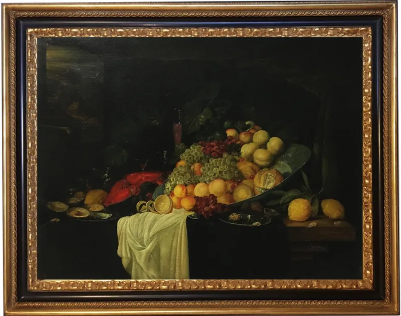 Pamono Still Life - Giovanni Perna - Dutch School - Oil on Canvas Italian Painting> Old Masters