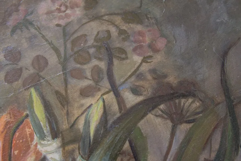 Pamono Still Life with Flowers, Oil Painting> Old Masters