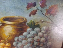 Pamono Still Life with Grapes, 1890s-1910s, Oil Painting, Framed> Classical