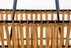 Pamono Stitched Leather and Rattan Magazine Rack by Jacques Adnet, 1950s> Magazine Racks