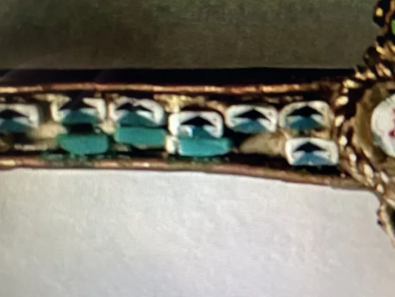 Pamono Stone Micromosaic Guitar Brooch> Brooches