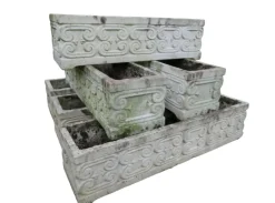 Pamono Stone Planters, 1950s, Set of 6><noscript><img width=