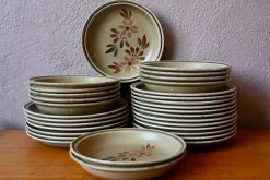 Pamono Stoneware Dinnerware Service from Ateliers du Revernay, 1970s, Set of 30