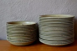 Pamono Stoneware Dinnerware Service from Ateliers du Revernay, 1970s, Set of 30