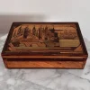 Pamono Straw Marquetry Work Box> Trunks Crates & Baskets