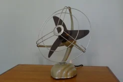 Pamono Streamline Sand Colored Model Libelle Fan from from Schoeller & Co., 1950s