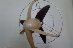 Pamono Streamline Sand Colored Model Libelle Fan from from Schoeller & Co., 1950s