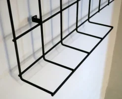Pamono String Black Metal Coat and Hat Rack, 1950s><noscript><img width=