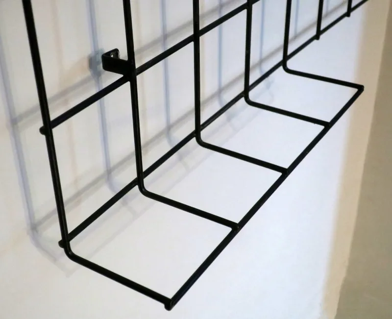 Pamono String Black Metal Coat and Hat Rack, 1950s> Racks, Hooks & Valets