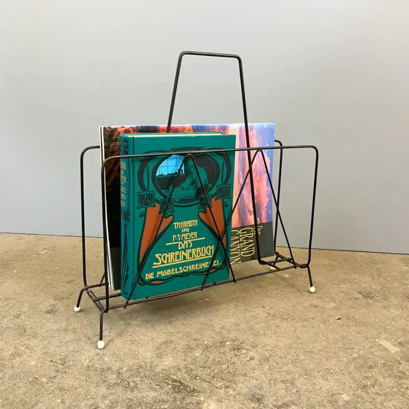 Pamono String Newspaper Rack, 1960s> Magazine Racks