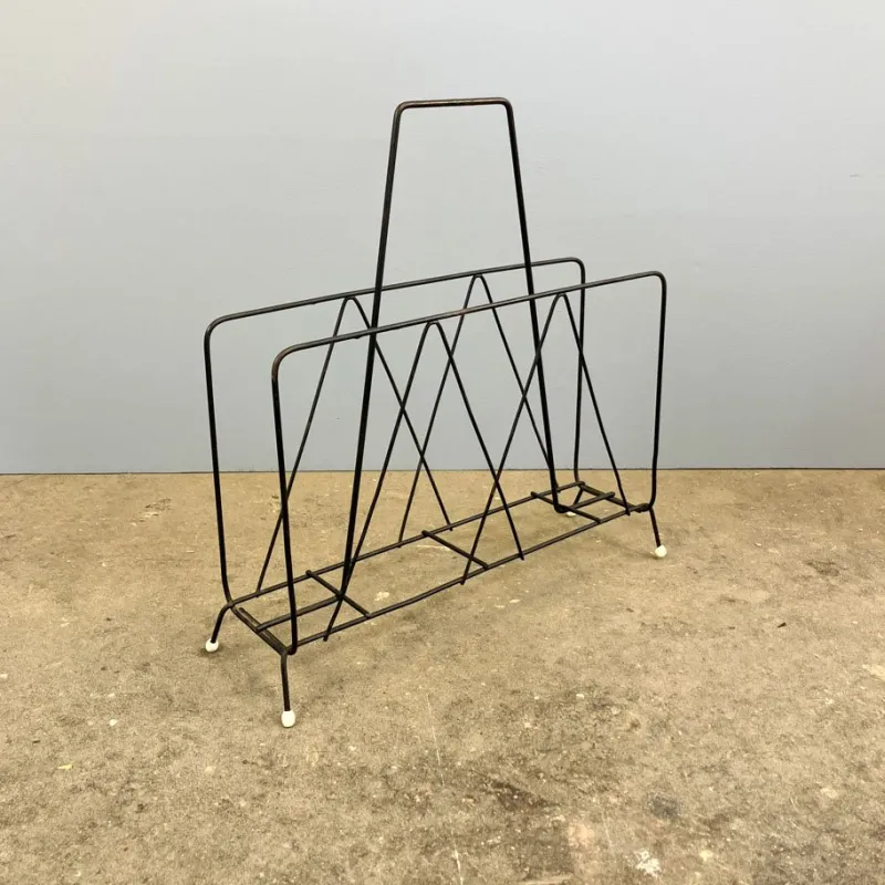 Pamono String Newspaper Rack, 1960s> Magazine Racks