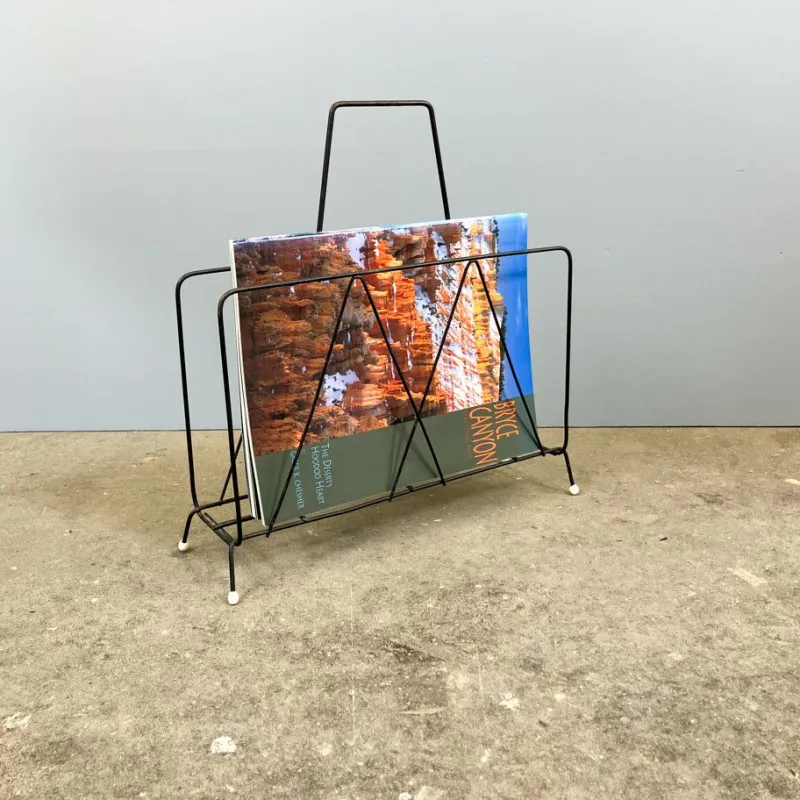 Pamono String Newspaper Rack, 1960s> Magazine Racks