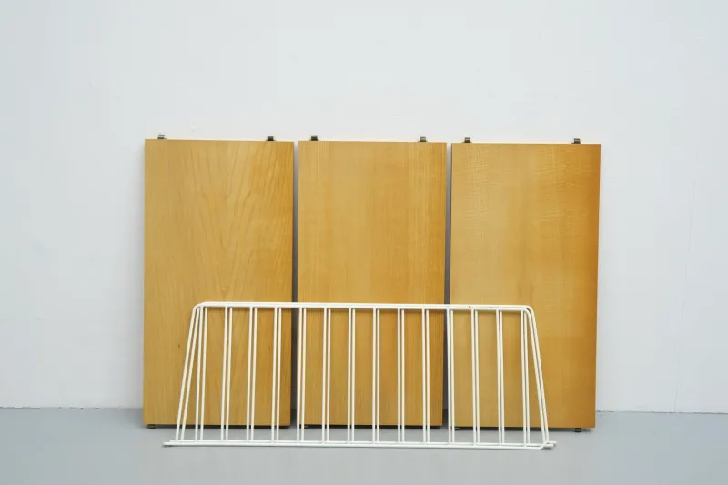 Pamono String Shelving System in Ash with 2 Ladders by Kajsa and Nisse Strinning, 1940s> Shelves & Wall Units