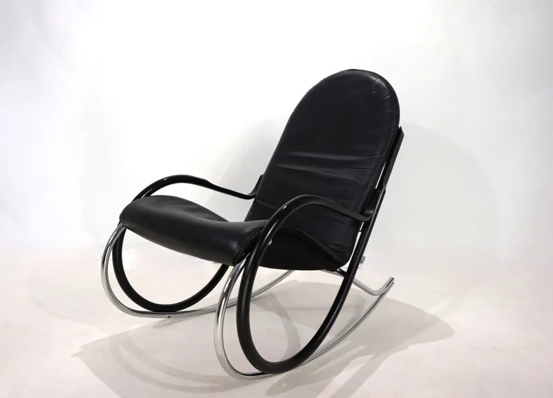 Pamono Strässle Nonna Rocking Chair by Paul Tuttle, 1972> Rocking Chairs