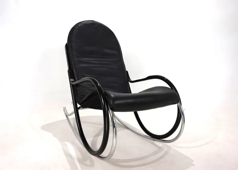 Pamono Strässle Nonna Rocking Chair by Paul Tuttle, 1972> Rocking Chairs