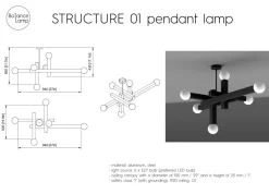 Pamono Structure 01 Modern Pendant Lamp Inspired by Brutalist Architecture & De Stijl Movement from Balance Lamp><noscript><img width=