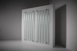 Discount Pamono Structured Corrugated Glass Panels by Saint-Gobain, France, 1950s