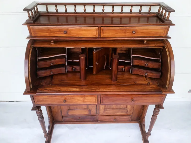 Best Pamono Stylish Colonial Teak Secretaire