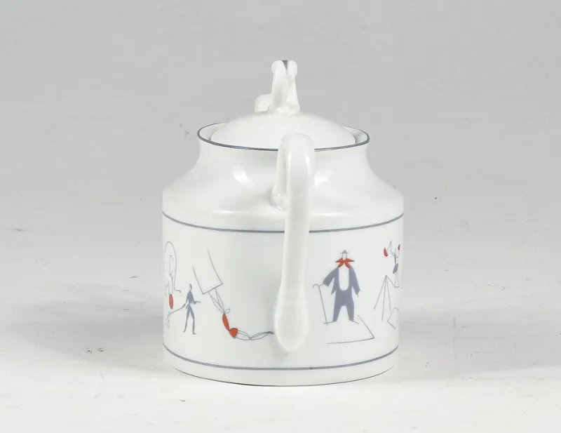 Hot Pamono Sugar Bowl Circus Series by Richard Ginori, Gio Pontis for Lazzaroni, 1950
