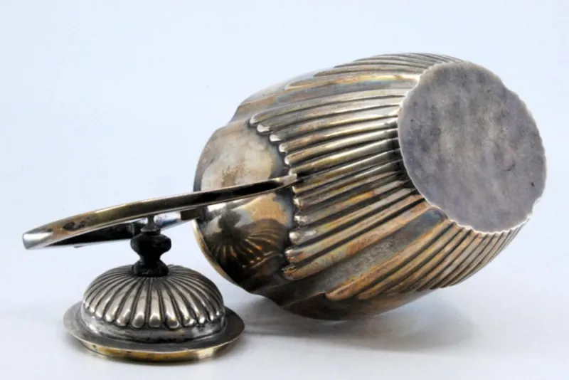 Sale Pamono Sugar Bowl in Fluted Silver