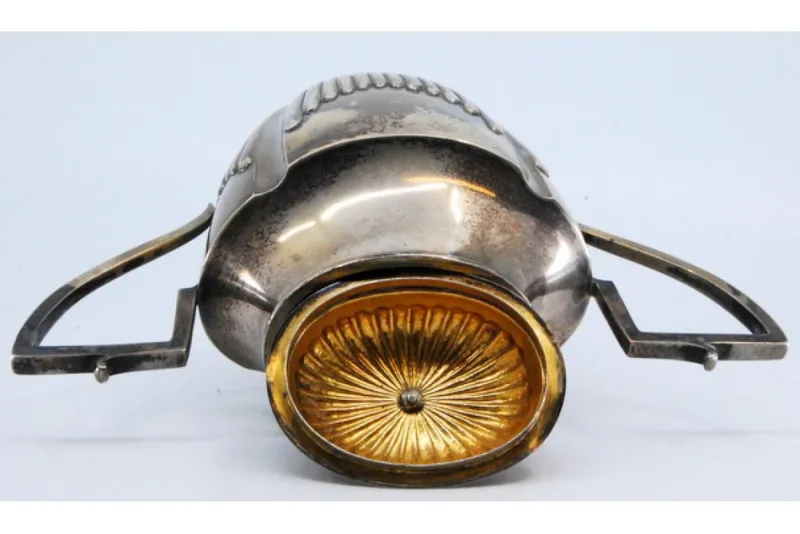 Sale Pamono Sugar Bowl in Fluted Silver