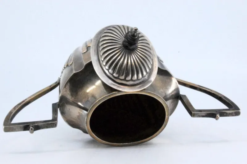 Sale Pamono Sugar Bowl in Fluted Silver
