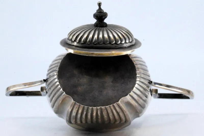 Sale Pamono Sugar Bowl in Fluted Silver