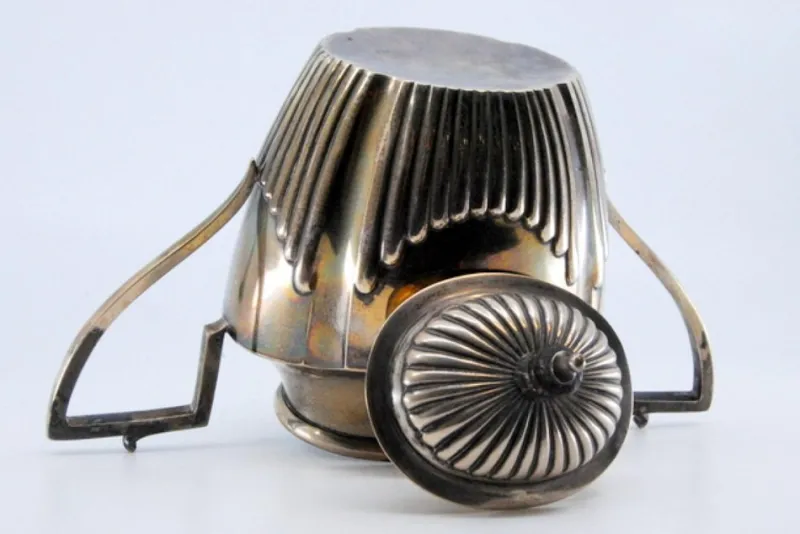 Sale Pamono Sugar Bowl in Fluted Silver