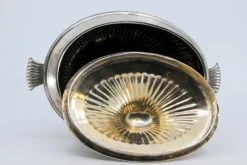 Pamono Sugar Bowl in Fluted Silver with Pearly Frieze and Outer Handles><noscript><img width=