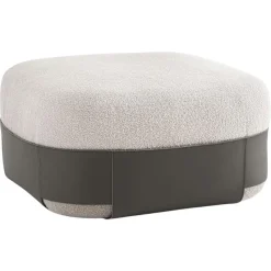 Pamono Sumo Bouclé Wool and Leather Pouf by Morica Design> Seating