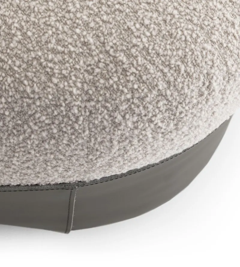 Pamono Sumo Bouclé Wool and Leather Pouf by Morica Design> Seating