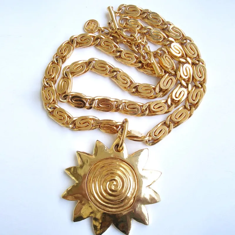 Clearance Pamono Sun Motif Pendant from Givenchy, 1980s