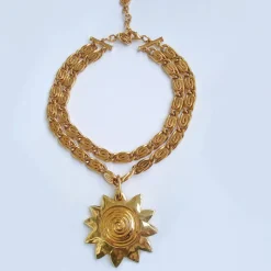 Clearance Pamono Sun Motif Pendant from Givenchy, 1980s