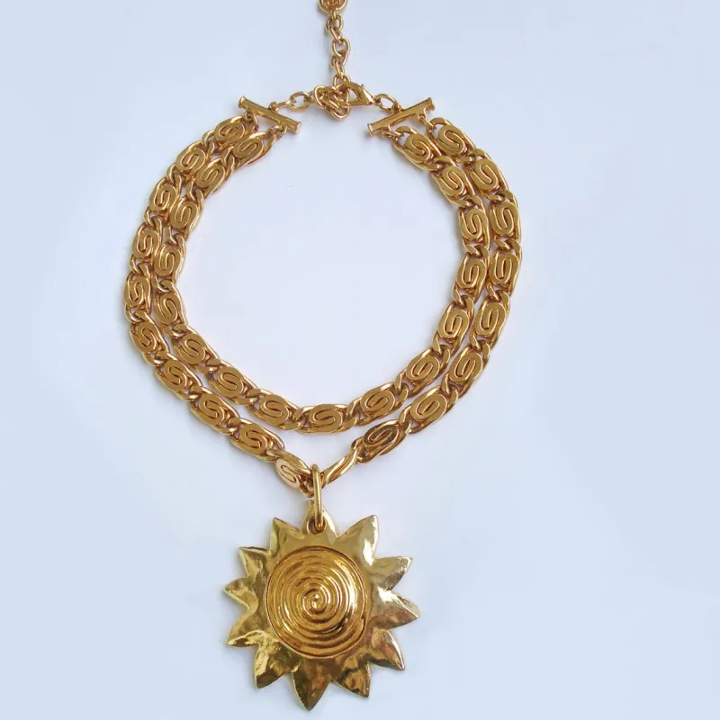 Clearance Pamono Sun Motif Pendant from Givenchy, 1980s