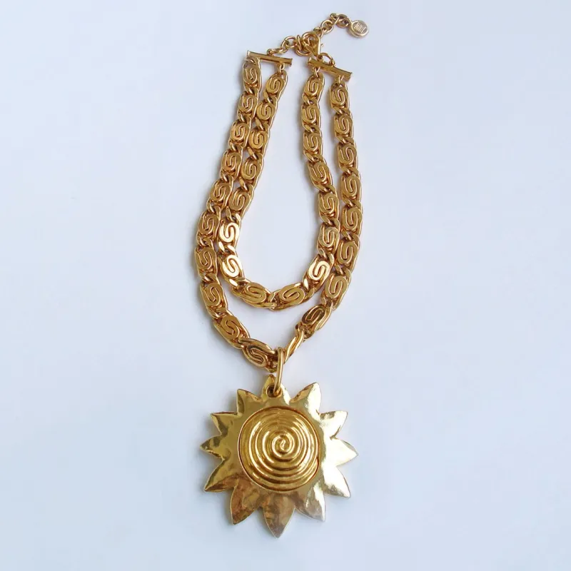Clearance Pamono Sun Motif Pendant from Givenchy, 1980s