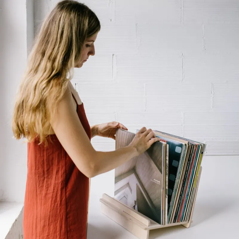Pamono Support for Vinyl Discs and Books by Debosc> Decorative Objects