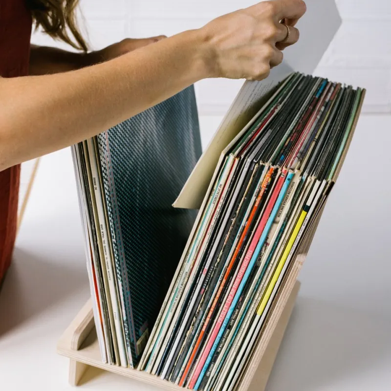 Pamono Support for Vinyl Discs and Books by Debosc> Decorative Objects