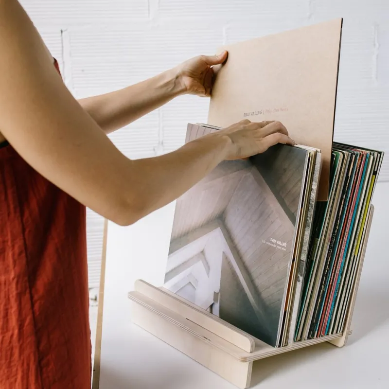 Pamono Support for Vinyl Discs and Books by Debosc> Decorative Objects