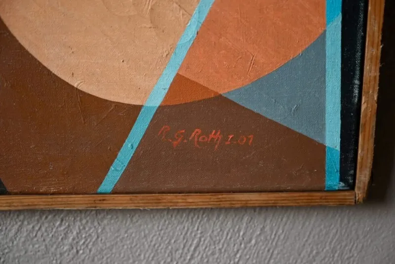 Pamono Surrealist Bird Composition, Acrylic on Canvas> Abstraction|Painting