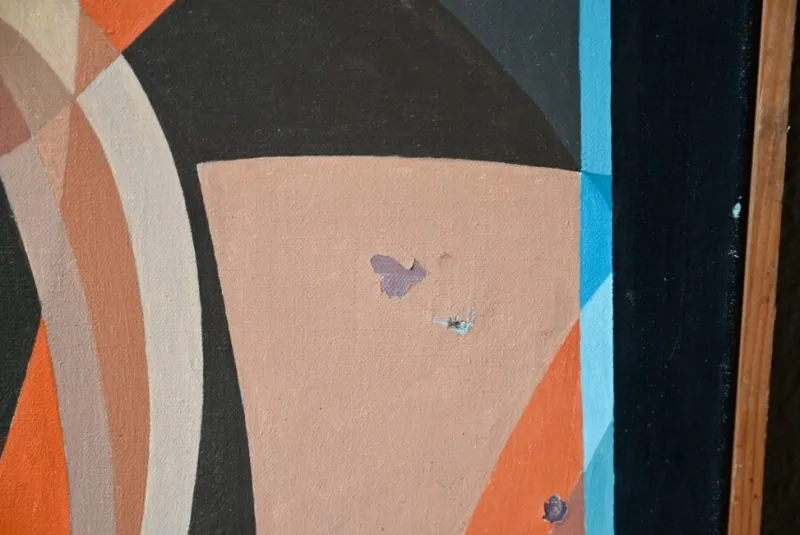 Pamono Surrealist Bird Composition, Acrylic on Canvas> Abstraction|Painting