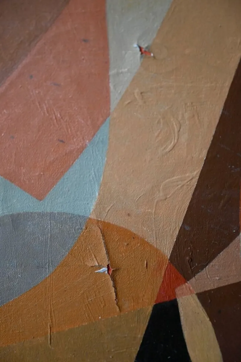 Pamono Surrealist Bird Composition, Acrylic on Canvas> Abstraction|Painting