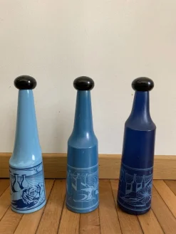 Hot Pamono Surrealist Glass Bottles by Salvador Dali for Rosso Antico, 1970s, Set of 3