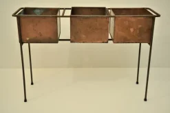 Outlet Pamono Swedish Copper and Wrought Iron Flower Planter by Hans-Agne Jakobsson, 1950s